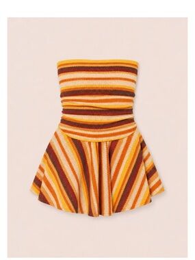 Sunlight Striped Knit Mini Dress